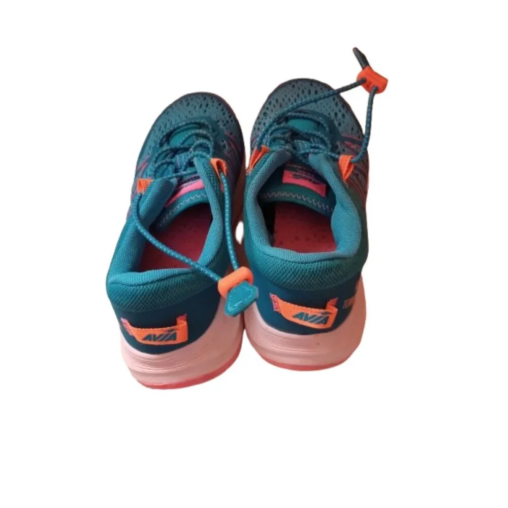 Girls Avia Teal Pink Orange All Terrain Sneakers Size 4 (Big Girl) - Picture 4 of 5